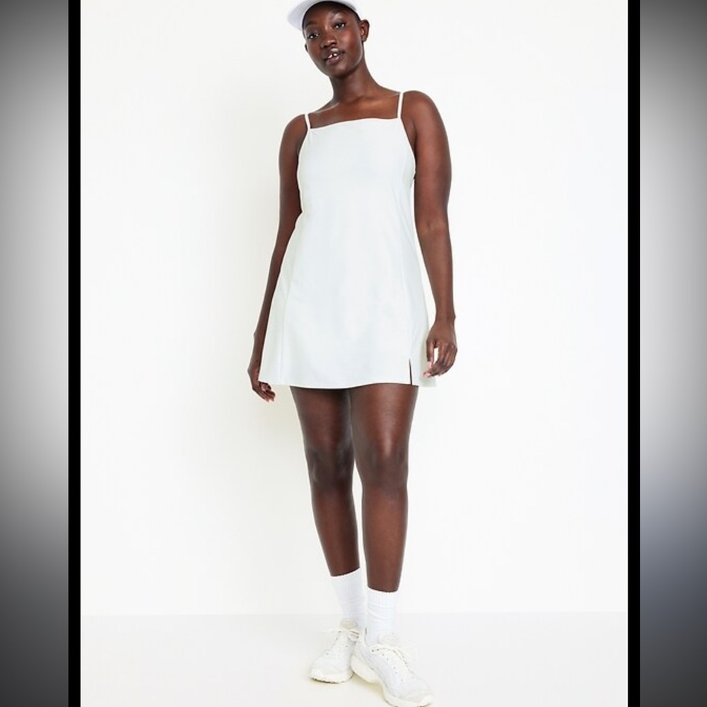 White Athletic Dress NWT size large cotton - Picture 1 of 13